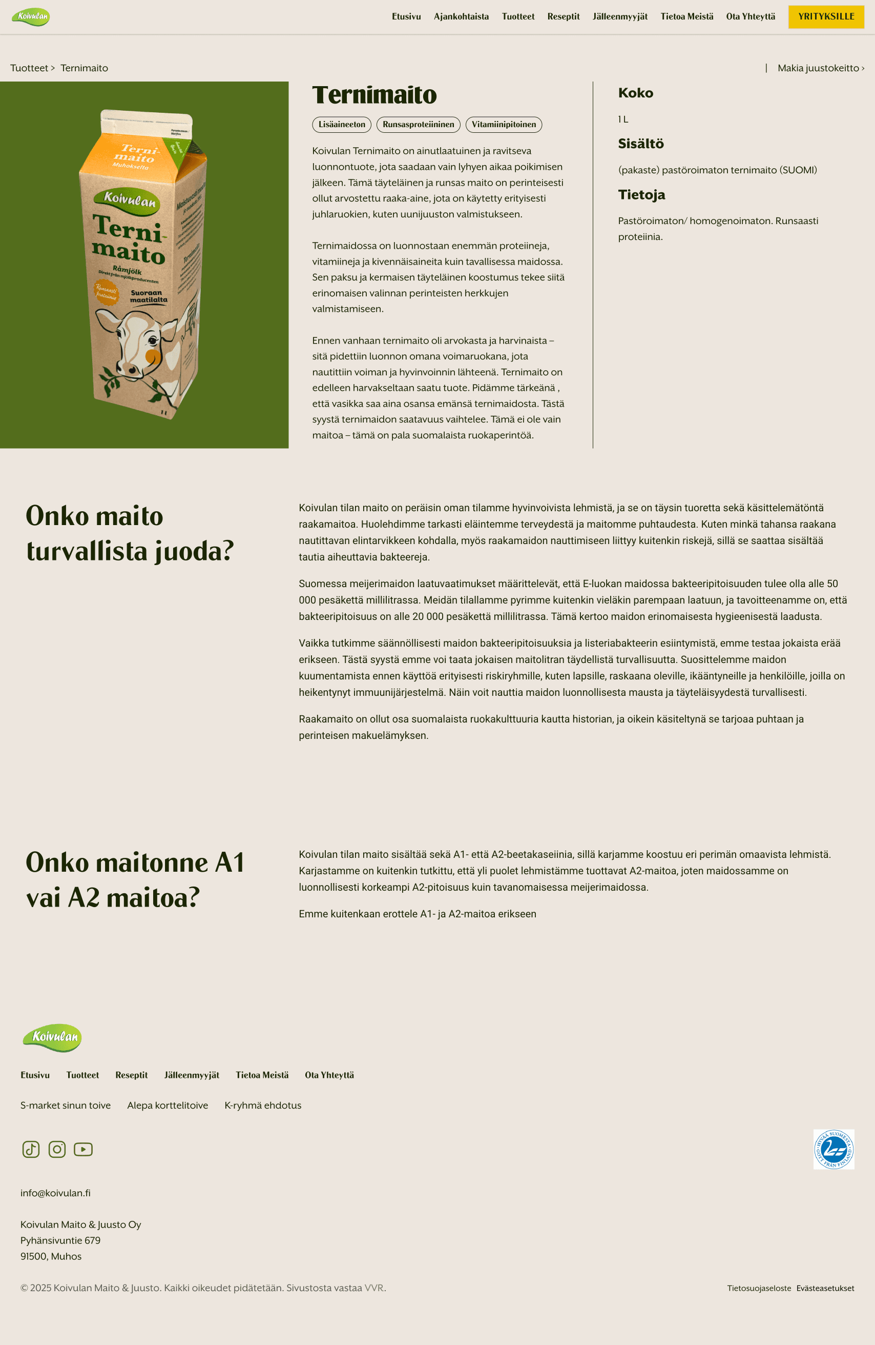Koivula Milk and Cheese – site view 3